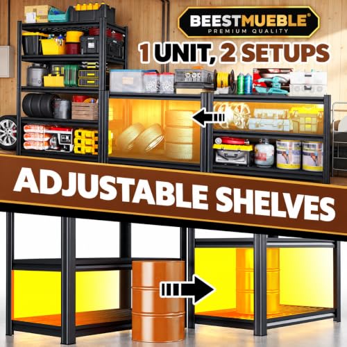 Heavy Duty Garage Shelving 5 Tier Adjustable Wire Storage Rack