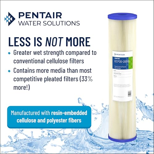 Pentair Pentek ECP50-10 10" x 2.5" Sediment Water Filter, 50 Micron - size: Pack of 1, style: 50 Micron - Yellow