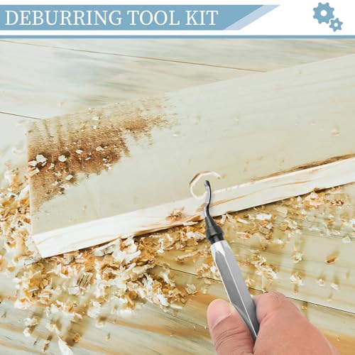 Deburring Tool with 12 HSS Blades for Metal Resin PVC 3D Print - color: Silver