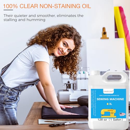 OAIEGSD 128oz Fine Light Sewing Machine Oil and Lubricant, Clear & Odorless - size: 128oz
