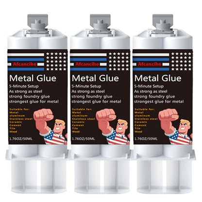 Heavy Duty Metal on Metal Glue - Weld Epoxy, 3-Pack 5.28oz - color: 3pcs