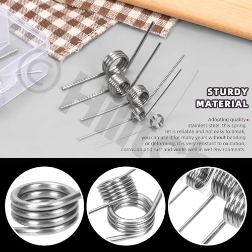 Hilitchi 45PCS Stainless Steel Torsion Spring Tiny Torsion Spring 45/90/120 Degree V-Shape Compression Spring Mechanical Compression Springs Assortment Kit for Repair Tools Woodworking DIY