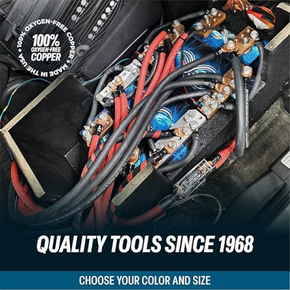 TEMCo 4/0 Gauge AWG 10 Ft Black + 10 Ft Red Flexible Pure Copper Made in USA Welding Cable Battery Wire - Heavy Duty Solar, Inverter, Car, RV, Truck - color: 10 Ft Black + 10 Ft Red, size: 4/0 (0000 AWG)