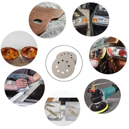 20 Pcs 5 Inch 8 Hole 7000 Grit Wet and Dry Sanding Discs, Round Hook and Loop Disc Sandpaper for Random Orbital Sanders - style: 7000 Grit
