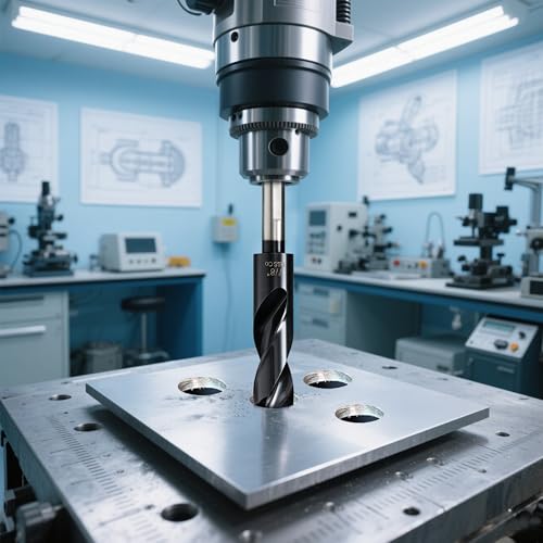 7/8 Drill Bit for Metal and Hardened Steel, M35 Cobalt 1/2 Inch Reduced Shank Industrial Grade Heavy Duty Drill Bit, with Index Storage Case - size: 7/8 in
