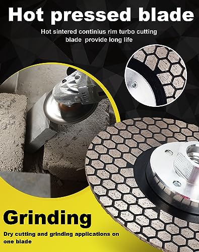 Tile Blade 4.5“ Porcelain Blade with Removable 5/8"-11 Flange Cutting and Grinding for Granite Marble Porcelain Tiles - size: 4.5 Inch-Flange