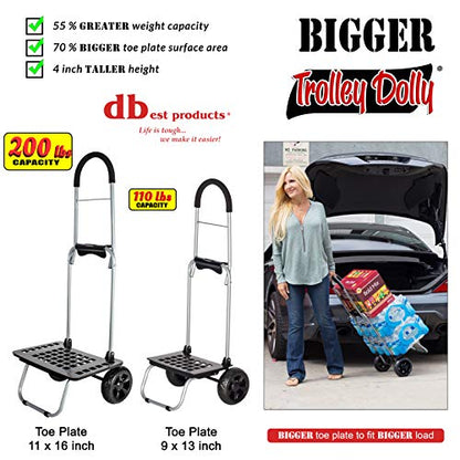 dbest products Bigger Trolley Dolly, Damask Shopping Grocery Foldable Cart - color: Damask