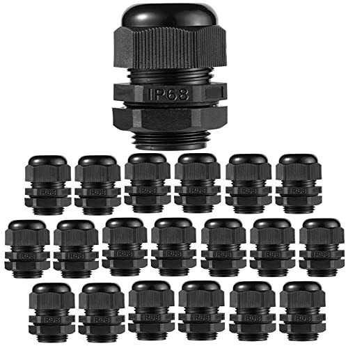 PENGLIN Cable Glands 1" NPT Nylon Cable Connector (20-Pack) - color: Black, size: 1 Inch (20-Pack)
