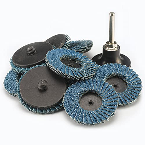 30 Pcs 2 Inch Mini Flap Disc, Zirconia High Density, with 1 Pcs 1/4 inch Shank Holder, for Metal Grinding, for Angle Die Grinder (60 GRIT) - style: Flap Disc #60