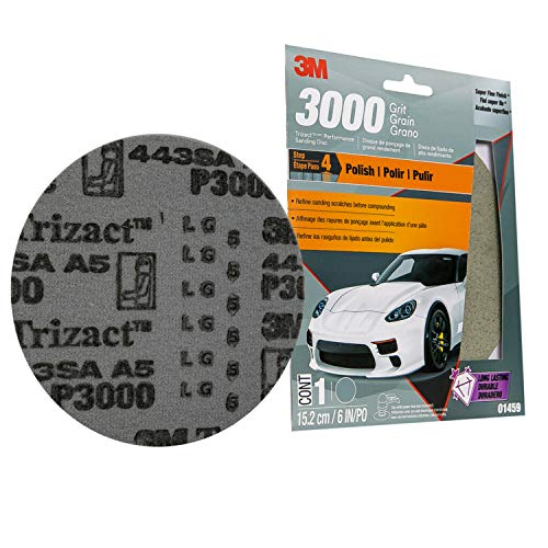 3M Trizact Performance Sanding Abrasive Disc, 01459, 6 in, 3000 grit - size: 6 inch