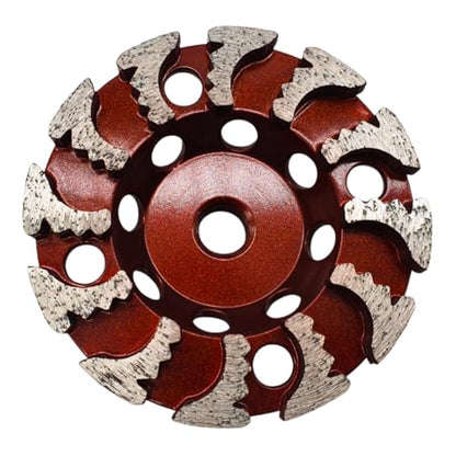 4" Diamond Grinding Wheel for Concrete or Masonry, Heavy Duty, Wave Swirly Shape 5/8"-11T XPEEDPRO