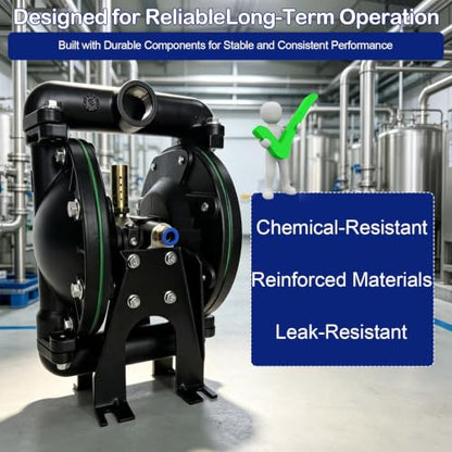 Air Operated Double Diaphragm Pump, 1" Aluminum Pneumatic Transfer Pump