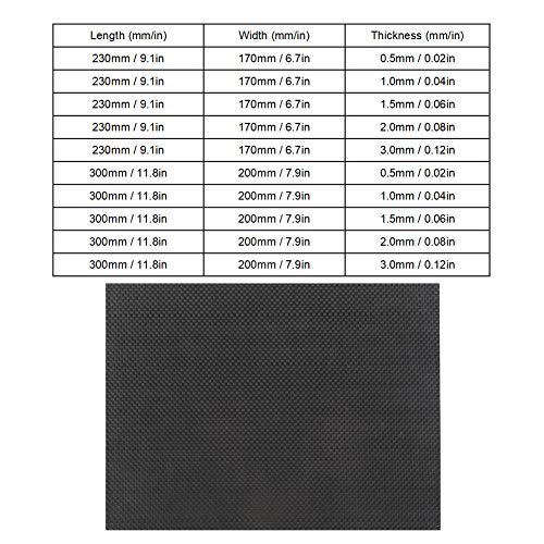 High Hardness Twill Carbon Fiber Plate Board Sheet Material with Bright Glossy Surface (Bright Light 200 * 300 * 1.0mm)