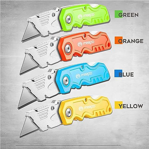 M MEEPO 20-Pack Box Cutter, Bulk Folding Utility Knife w/ 50 pcs Blade - size: 20-Pack