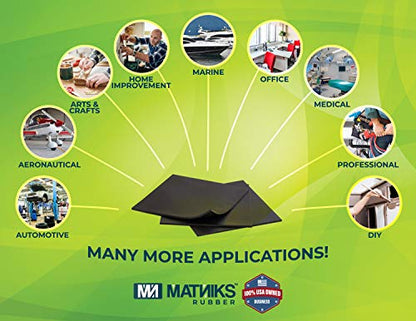 MATNIKS Rubber Sheet, Heavy Duty, High Grade, Nitrile (NBR) Hardness A60, Off-White, 12x12-Inch by 1/16" (+/- 5%) for Plumbing, Gaskets DIY Material, Supports, Leveling, Sealing, Bumpers, Protection, - size: 12x12x1/16-inch White