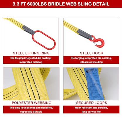 Lifting Sling Heavy Duty Web Sling with G80 Hook