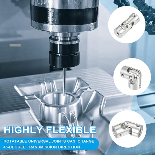 PATIKIL Rotatable Universal Steering Shaft 2mm to 2.3mm Inner Dia, 4 Pcs U Joint Shaft Coupling U Joints Coupler Connector Accessories with M3 Screws for Motor Model Robots - size: 2mm to 2.3mm