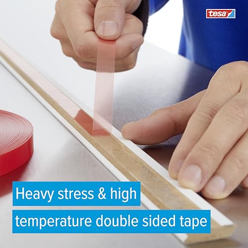 tesa 4965 Original Double-Sided PET Film Tape, Transparent, .5 in x 36 yd, 1 Roll