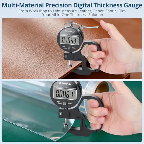 Digital Thickness Gauge 0-12.7mm,0.001mm Precision with LCD Display - size: 0-12.7mm,0.001 mm