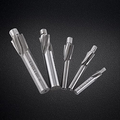 Watris Veiyi 5PCS Counterbore Drill Bit Set, 4 Flutes End Mill Bits