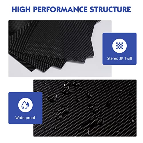 Carbon Fiber Sheets 400X500X3MM - FAKILO 100% 3K Twill Matte Carbon Fiber Plate for Handmade DIY Wallet Model Part Repair Panel - size: 400X500X3MM, style: Twill