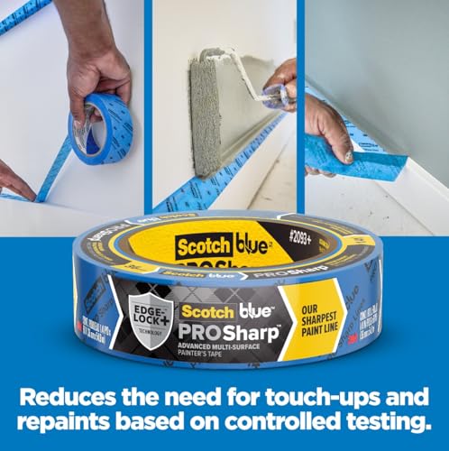 ScotchBlue PROSharp Painter's Tape 1 Inch Wide, 3 Rolls (Pack of 12) - style: 36 Rolls