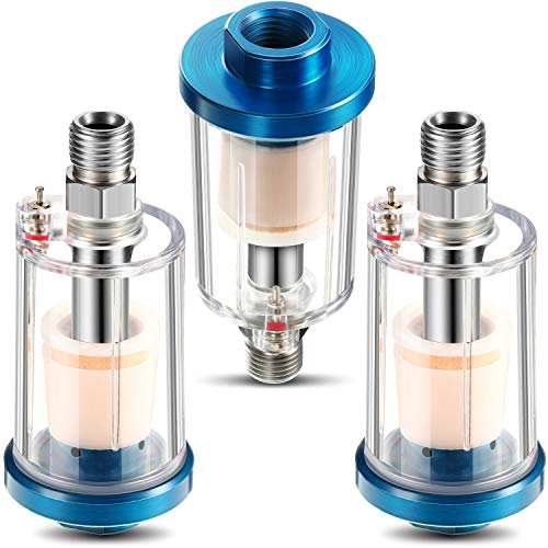 Mudder 3 Pcs Air Compressor Filter, 1/4 Inch Npt Air Oil Water Separator