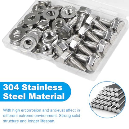10 Sets 5/16-18 x 3/4" Flanged Hex Head Bolts Kits - size: 5/16-18 x 3/4"