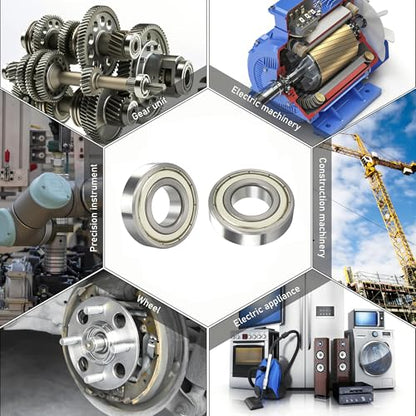629ZZ 4 PCS Deep Groove Ball Bearing 9×26×8mm Double Metal Shielded Ball Bearing Chrome Steel P0 Z2 Bearing for Industrial Machine,Power Tools and Mechanical Equipment - size: 629ZZ Size 9×26×8mm