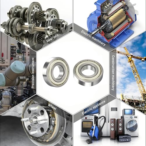 628ZZ 4 PCS Deep Groove Ball Bearing 8×24×8mm Double Metal Shielded Ball Bearing Chrome Steel P0 Z2 Bearing for Industrial Machine,Power Tools and Mechanical Equipment - size: 628ZZ Size 8×24×8mm