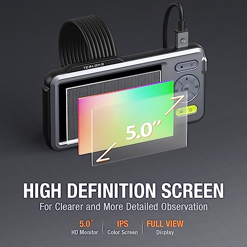 Teslong 5mm Dual Lens Borescope Camera for Home/Automotive/Pipe/Car/Wall - size: 5FT