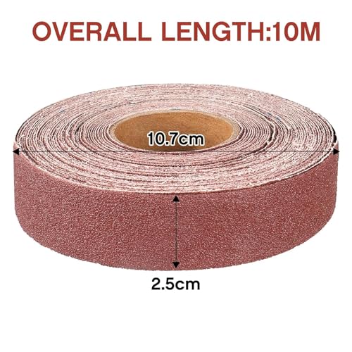 Emery Cloth Roll 120 Grit, 1 Inch x 33 Feet Heavy Duty Sandpaper - size: 10 meters, style: 120 Grit
