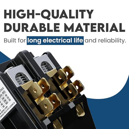 2-Pole Definite Purpose Contactor, 40A, 120V Coil, UL Recognized, A2L Cert. - size: 2P 40A 120V coil