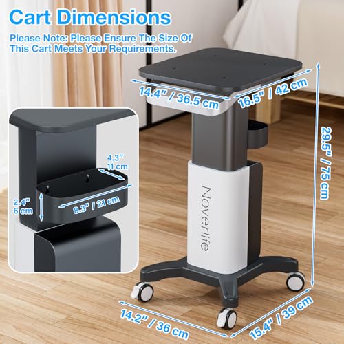 Noverlife Esthetician Cart, 260lbs Load Deluxe Beauty Salon SPA Facial Cart - color: Deluxe - Wider Handle/Posts/Top