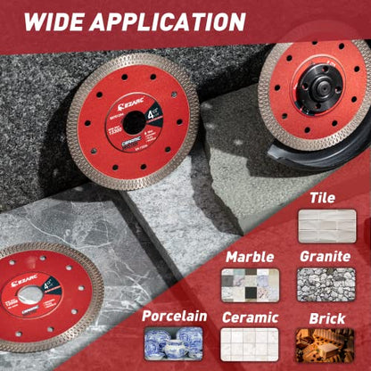 EZARC 4-1/2" Super Thin Diamond Tile Blade, 7/8"-20mm-5/8 Arbor, 2-Pack - size: 4.5 Inch