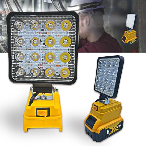 48W 3800LM LED Work Light Compatible with DEWALT 20V Battery, No Battery