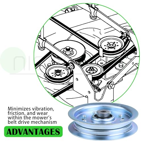 756-04129B Idler Pulley for Cub Cadet 42" 50" RZT 50 LTX1040 Deck - color: A04 1x756-04129B White