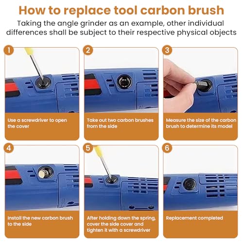 72Pcs 24 Different Sizes Electric Motor Carbon Brushes Set