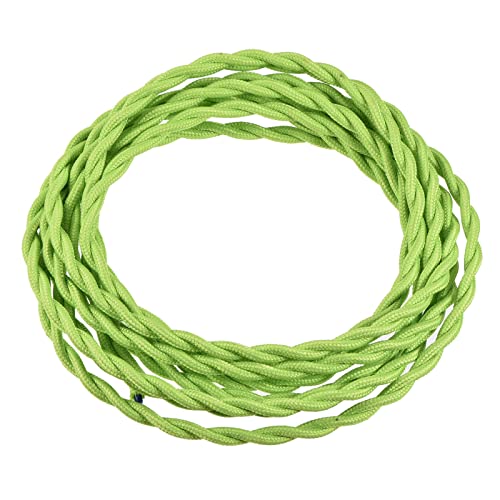 YOKIVE Twisted Cloth Covered Wire, Wire with Vintage Style Electrical Wire Replacement, Great for Home, Bar, Party, Restaurant (Light Green, 9.8-Feet) - color: Light Green, size: 9.8-Feet