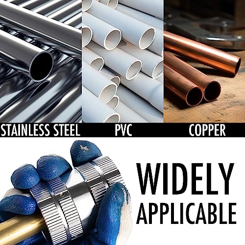 Deburring Tool for Copper Pipe, PVC Tubing, 1/4” to 1-5/8" All-metal Inner Outer Pipe Reamer, Copper Pipe Cleaner, Tube Chamfering Plumber Tool - size: Pipe Reamer