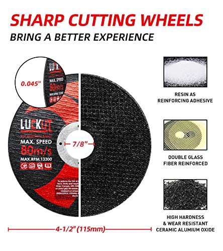 Cut-Off Wheels Cutting Wheel Disc 4-1/2"x3/64''x7/8'' Thin Metal Stainless Steel Cutting Cut Off Disc Blades Grinding Wheel for Angle Grinders 50-Pack - style: 50PCS 4.5"x 0.045"x7/8"