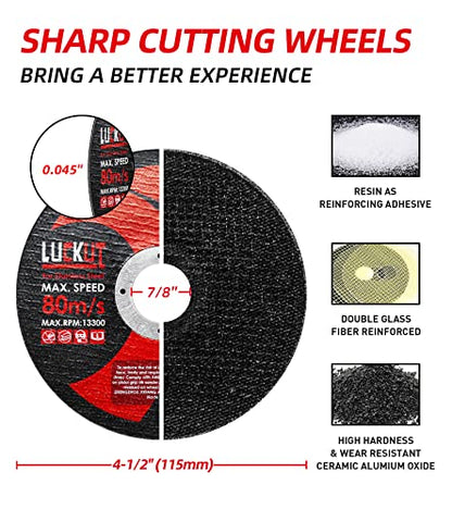 Cut-Off Wheels Cutting Wheel Disc 4-1/2"x3/64''x7/8'' Thin Metal Stainless Steel Cutting Cut Off Disc Blades Grinding Wheel for Angle Grinders 50-Pack - style: 50PCS 4.5"x 0.045"x7/8"