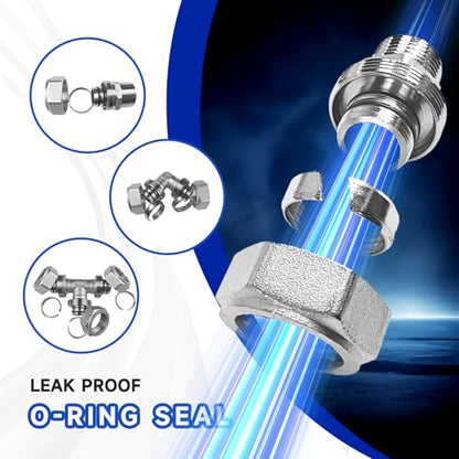 Compressed Air Line Kit, 3/4" x 50' 120’&200'&300' HDPE-Aluminum-HDPE Piping, Air Line Hose, Air Hose Kit with Air Compressor Accessories and Airline Tubing - size: 200ft