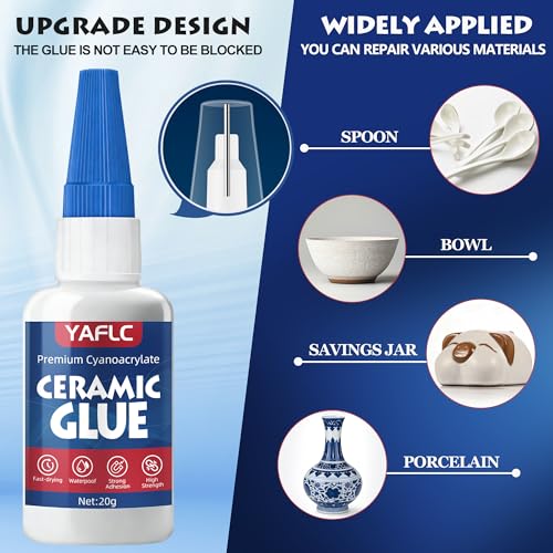 Ceramic Glue Repair Kit, Liquid Super Glue for Ceramic Repair 40g - style: Ceramic Glue
