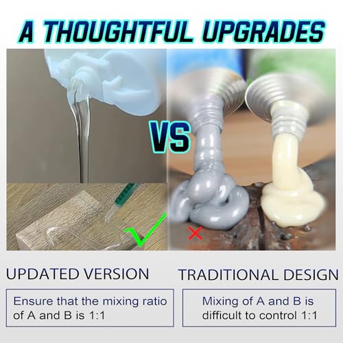 5 Minute Epoxy Glue All Purpose | Fast Cure Clear Epoxy Resin Adhesive for Plastic, Metal, Wood, Ceramic & Fiberglass | Two Part epoxy Glue