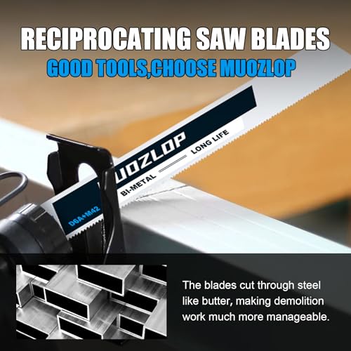 5Pack 9inch 18TPI Metal Reciprocating Saw Blades Set - size: 18TPI/9 inch