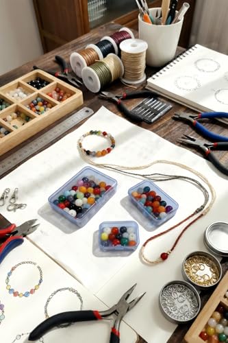 LJY 28 Plastic Boxes, 3 Sizes for Model Parts - color: Blue