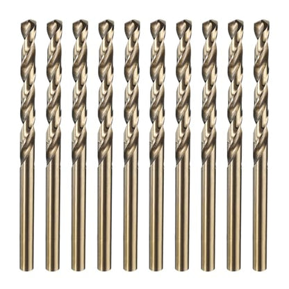 HARFINGTON 10pcs M35 Cobalt Twist Drill Bit 4.2mm(11/64") Dia High-Speed Steel Metric Drill Bit with Titanium Coating for Drilling Hard Metals, Stainless Steel, Alloy Steel, Cast Iron - size: 4.2mm
