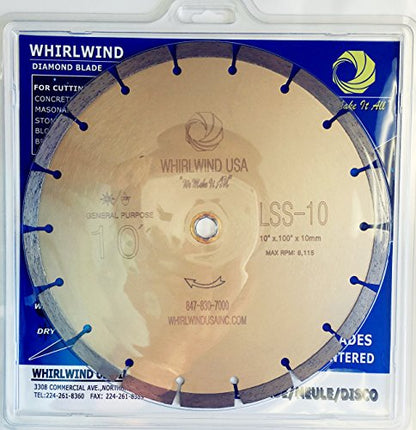 10 inch Diamond Blade for Concrete Stone Brick Masonry - size: 10" LSS