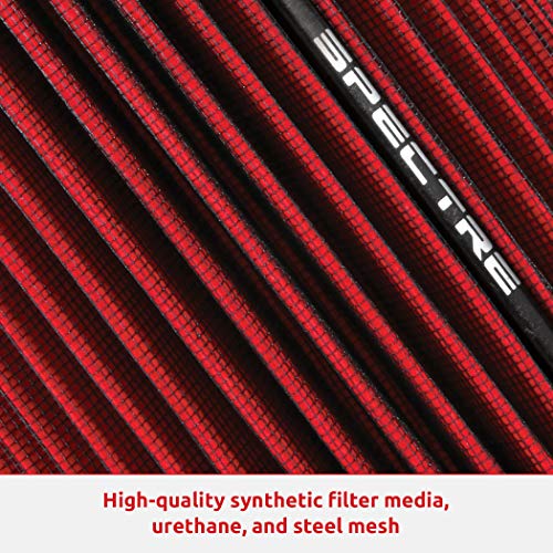 Spectre Universal Clamp-On Air Filter: High Performance, Washable Filter: Round Tapered; 3 in/3.5 in/4 in Flange ID; 6.719 in (171 mm) Height; 6 in (152 mm) Base; 4.75 in (121 mm) Top, SPE-8131, Black